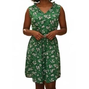 41 Hawthorn Green Floral Sleeveless Casual Dress